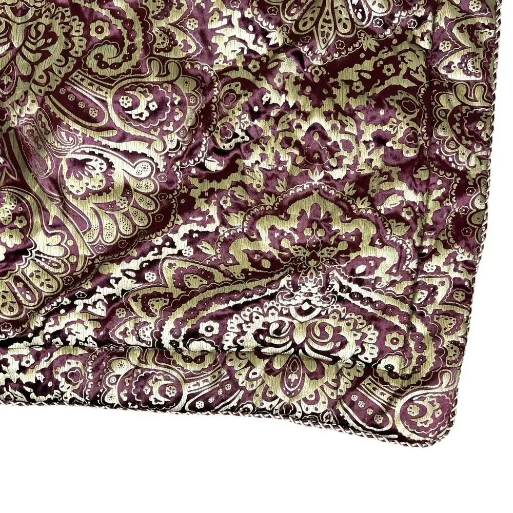 Croscill baroque metallic gold comforter velour bed skirt and pillow covers set